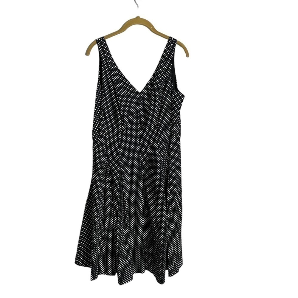 Nine West Black and White Polka Dot Sleeveless Dress 6